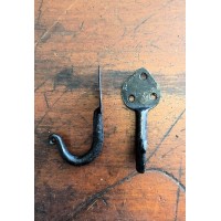 Small Iron Leaf Hook - Black Wax Finish